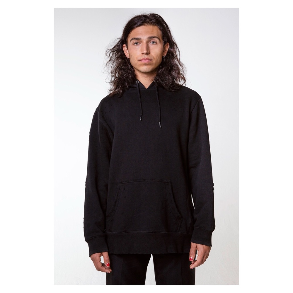 FairRose “Fairfax” Hand-Distressed Hoodie